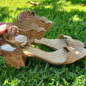 Unisa Tan Heels with Decorative Cutout Design Size 8